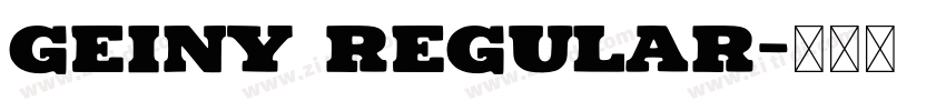 Geiny Regular字体转换